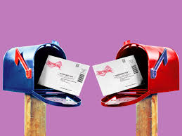 mail in ballots placed in mailboxes