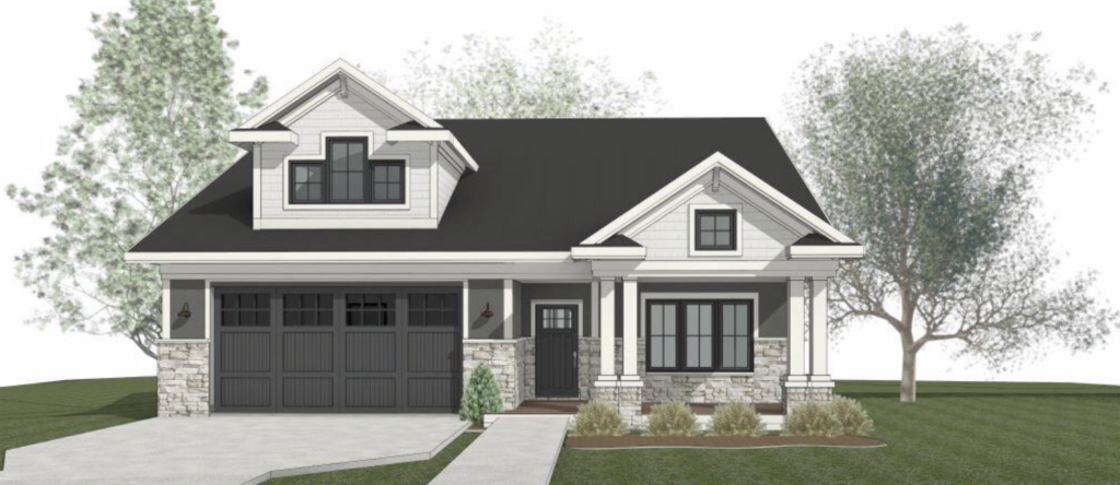 Image of digital design of the homes to be built in new gated-neighborhood in Maryville.