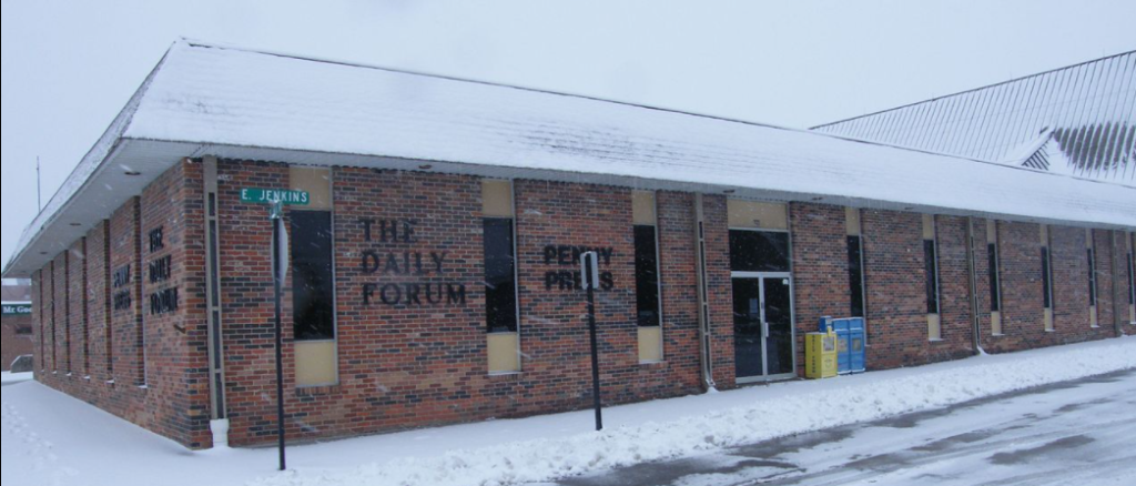 Photo of the Daily Forum newspaper located at 111 E Jenkins Street in Maryville. 